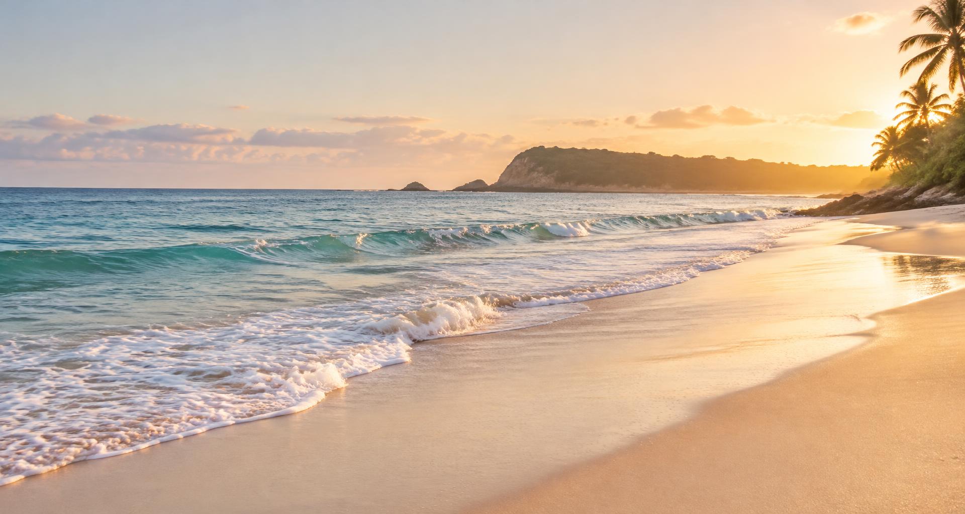 Golden evening on the Mexican Pacific coast